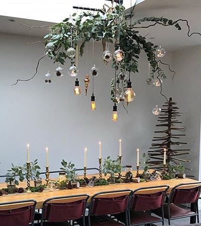 Festive branch arrangement