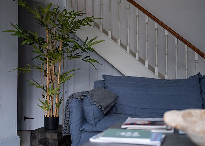 Artificial natural bamboo tree in living room