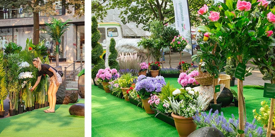 Blooming Artificial 2018 pop up garden Norwich