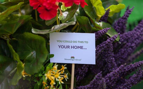 Blooming Artificial faux flower pop up garden