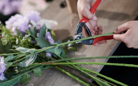 How to trim artificial flower stem - blog post by Blooming Artificial