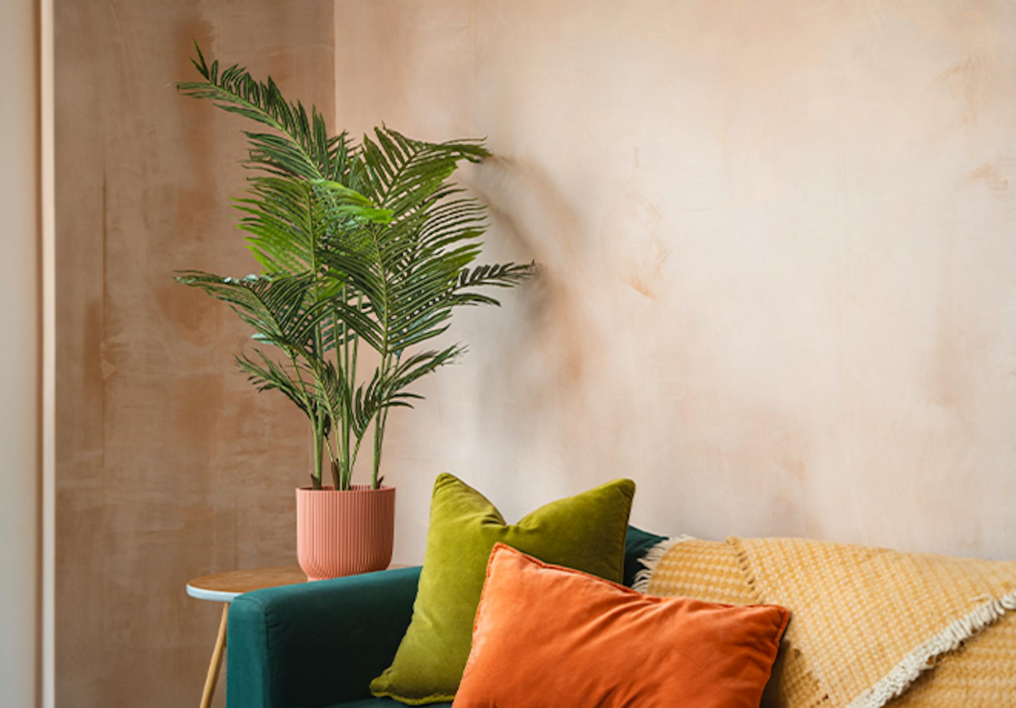Artificial 120cm paradise palm tree in living room