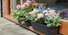 Artificial outdoor potted window box flowers