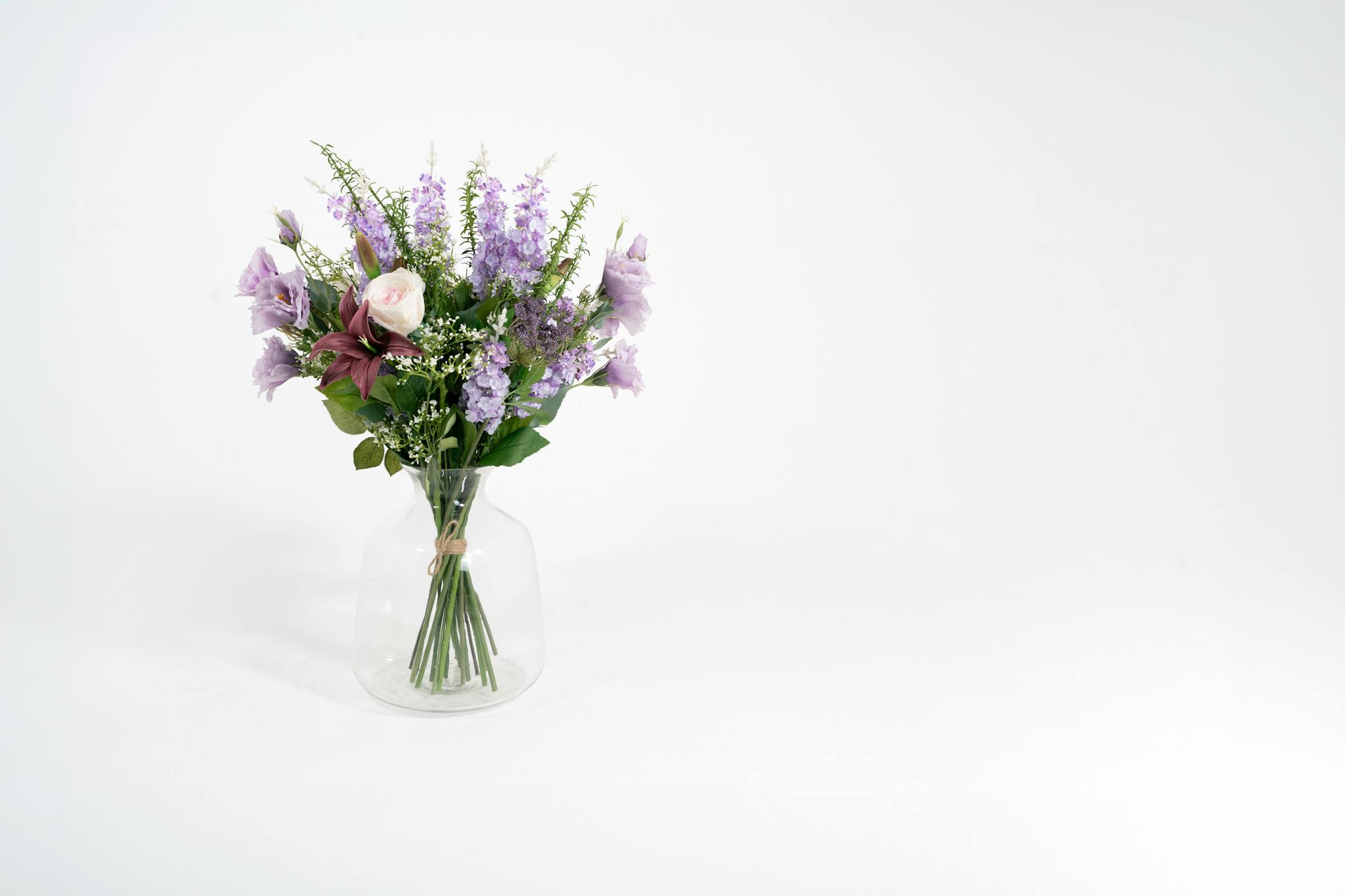 Artificial amethyst bouquet