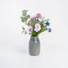 Artificial tranquil bunch in grey vase