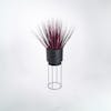 Artificial deep purple cordyline grass in grey pot with stand