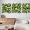 Spring medley faux green wall three pack in living space