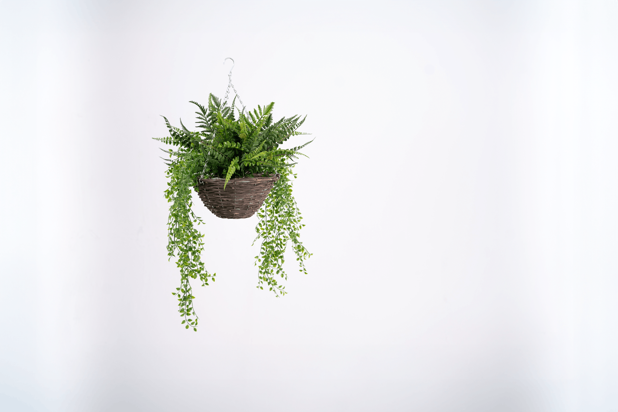 Artificial forest foliage hanging basket