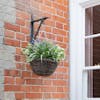Artificial white lavender and starflower hanging basket