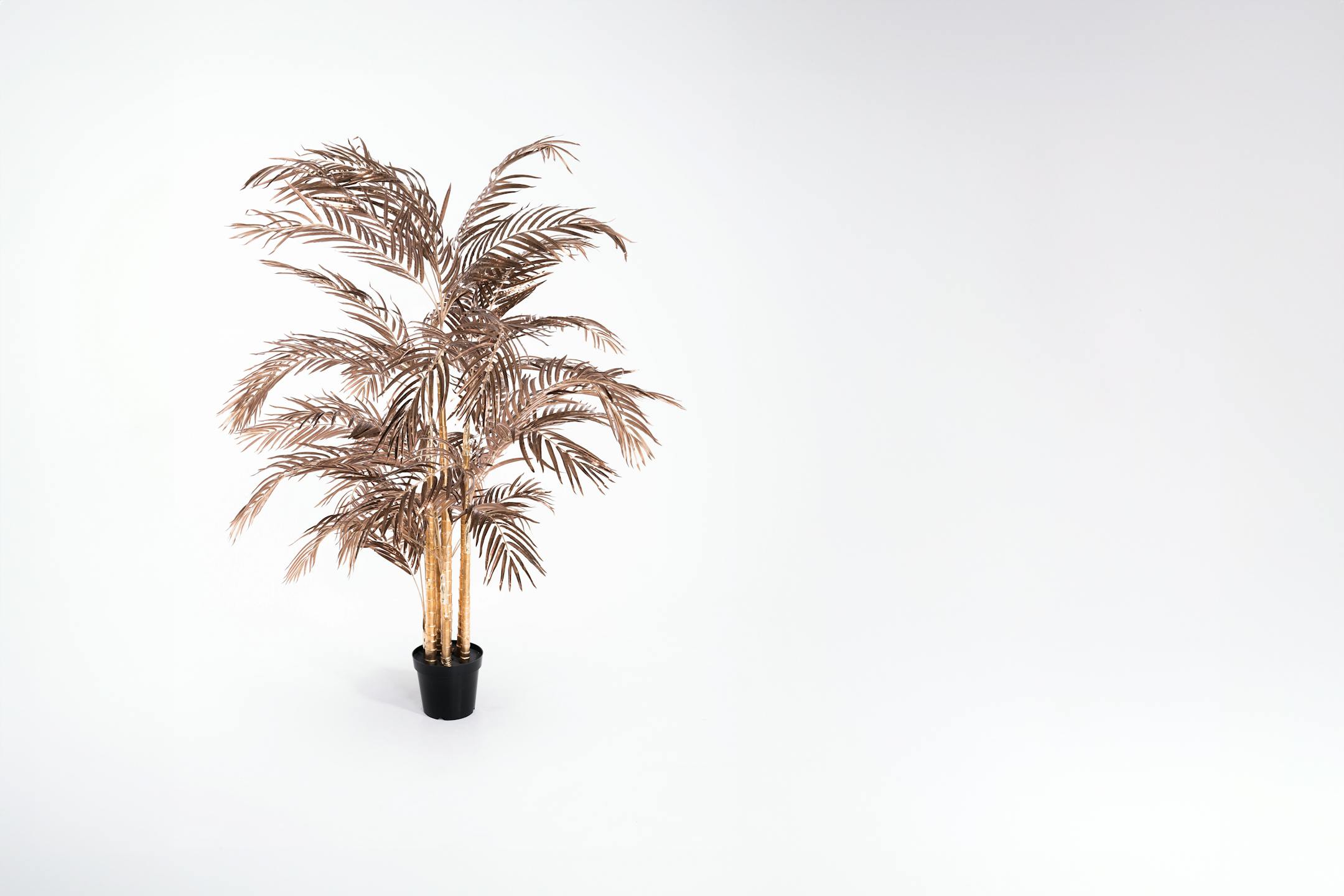 Large faux bronze palm