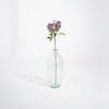 Purple artificial cow parsley stem in glass vase