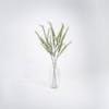 Three artificial foliage spraya in glass vase