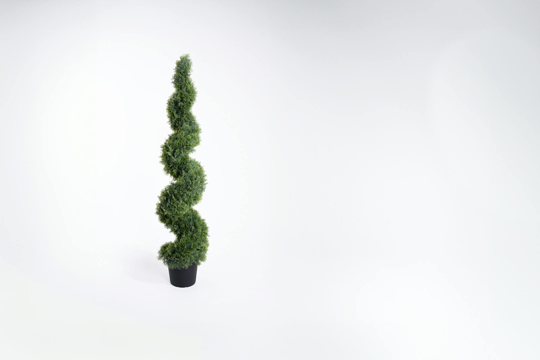 Artificial cedar spiral topiary