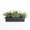 Artificial cream and purple mixed flower window box