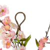 Faux pink blossom garland hoop