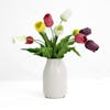 Faux tulip arrangement of flowers