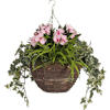 Artificial busy lizzie hanging basket pink
