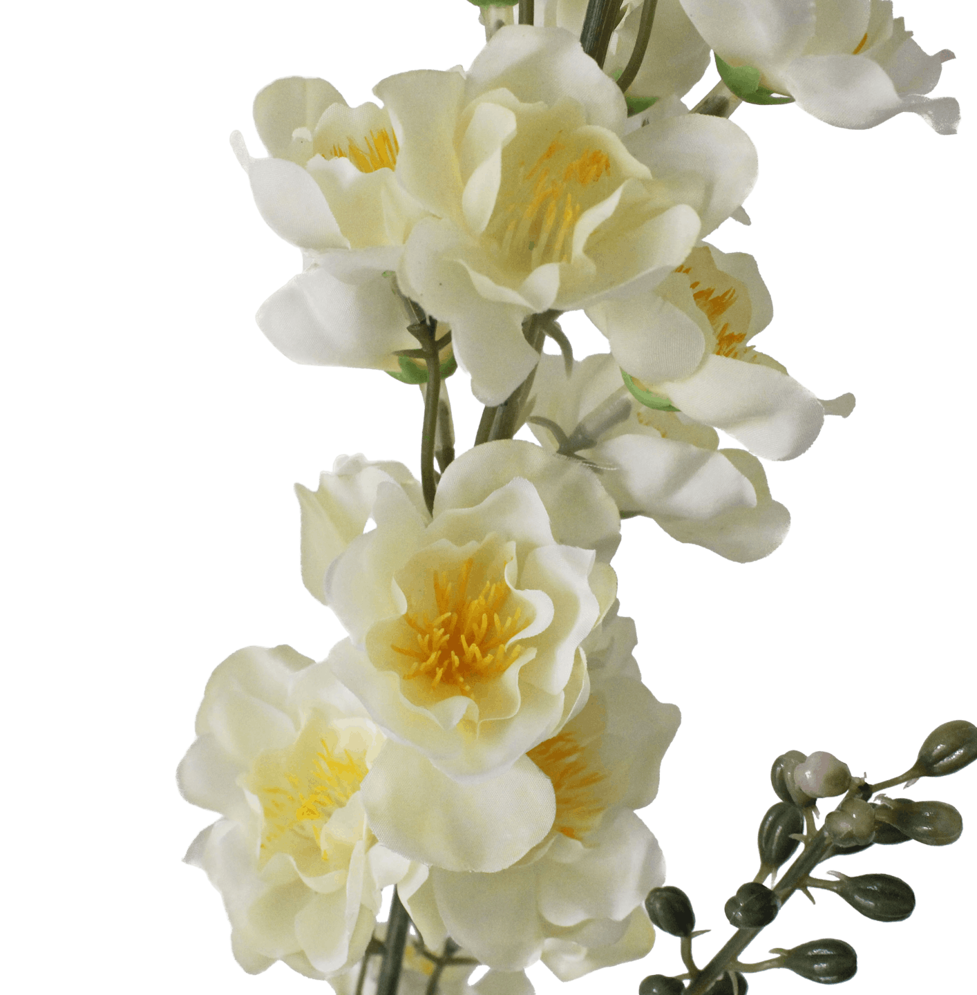 Artificial cream delphinium stem flower