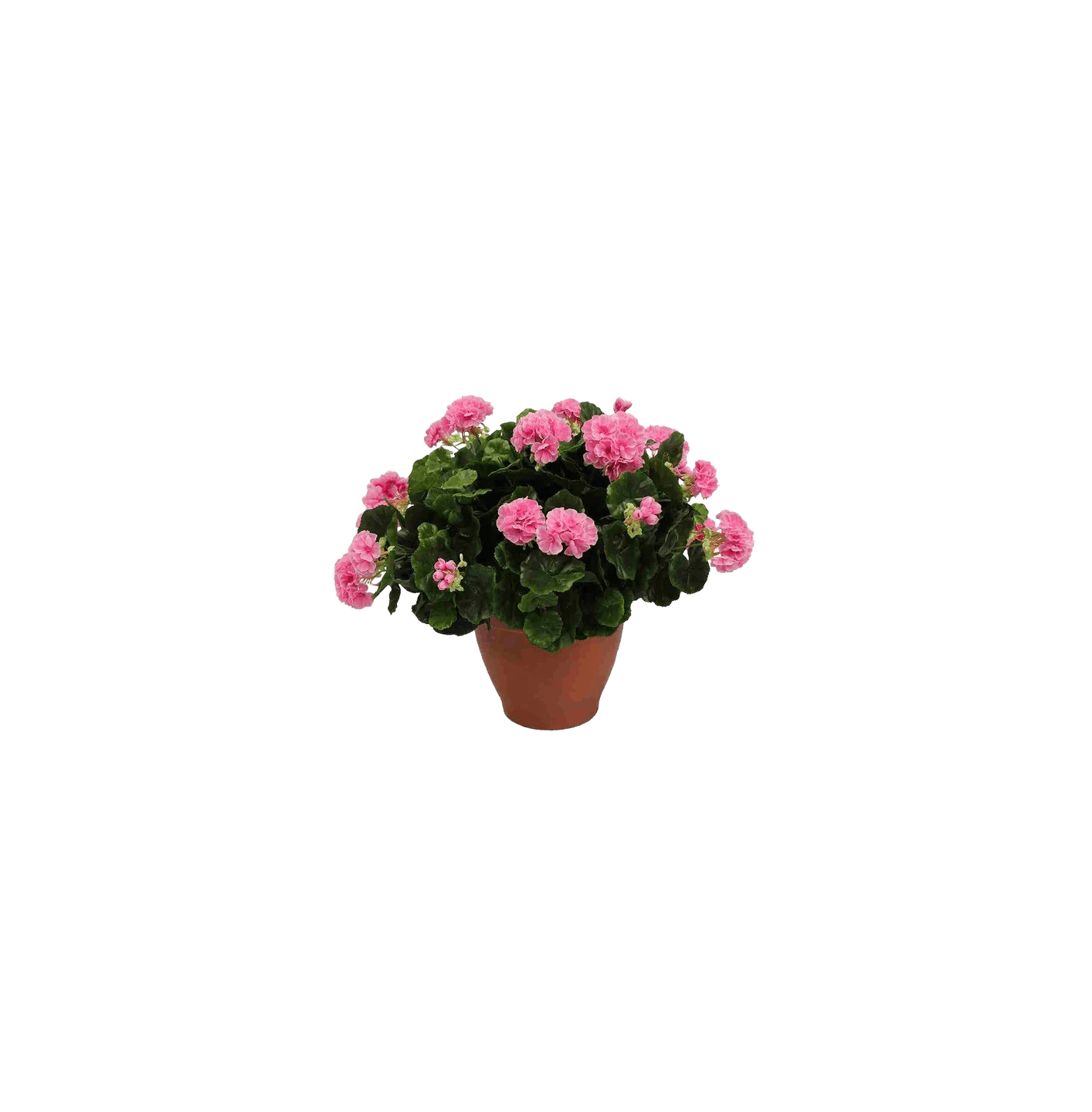 Artificial geranium patio planter pink