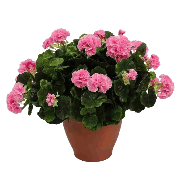 Artificial geranium patio planter pink