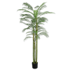 Artificial golden cane palm in a black pot