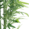 Artificial green stem bamboo closeup