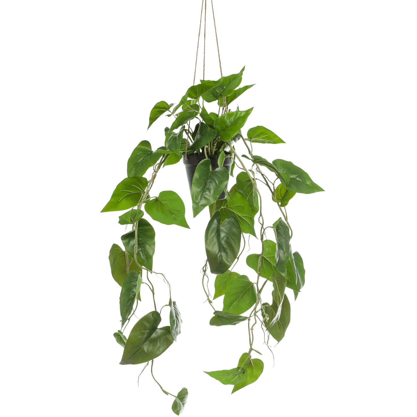 Hanging artificial philodendron scandens trailing plant by Blooming Artificial