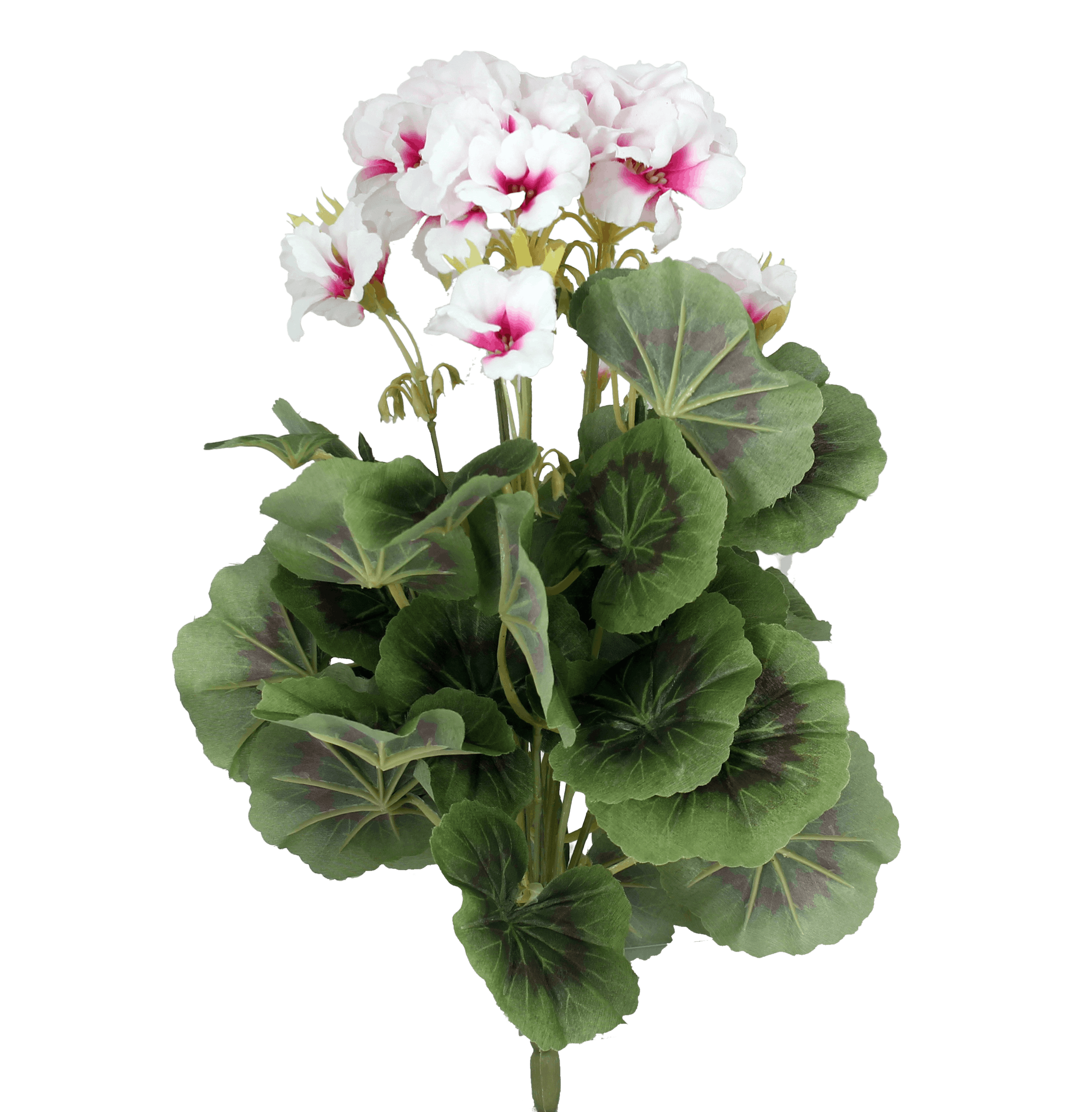 Artificial geranium bush white pink