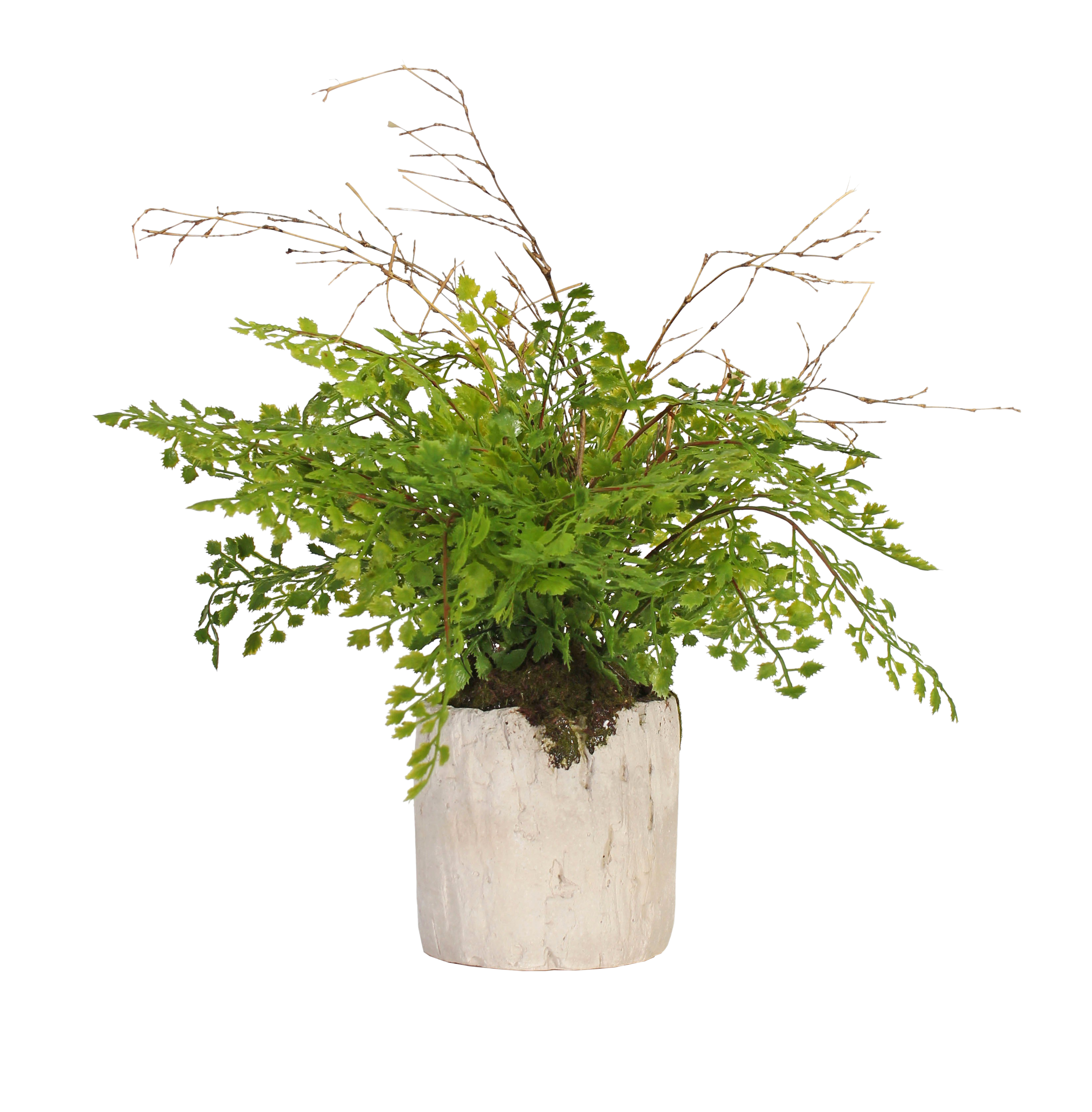 Fake Houseplant 12" Artificial Boston Fern Leaf Bush Green Ferns 37cm 