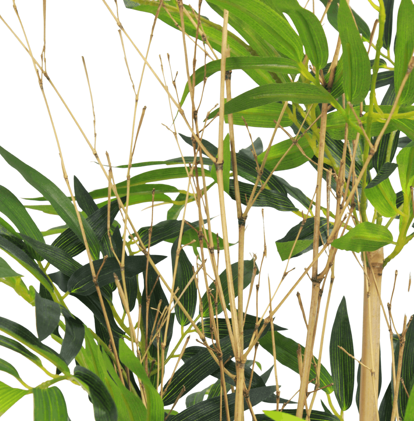 Faux natural bamboo tree foliage
