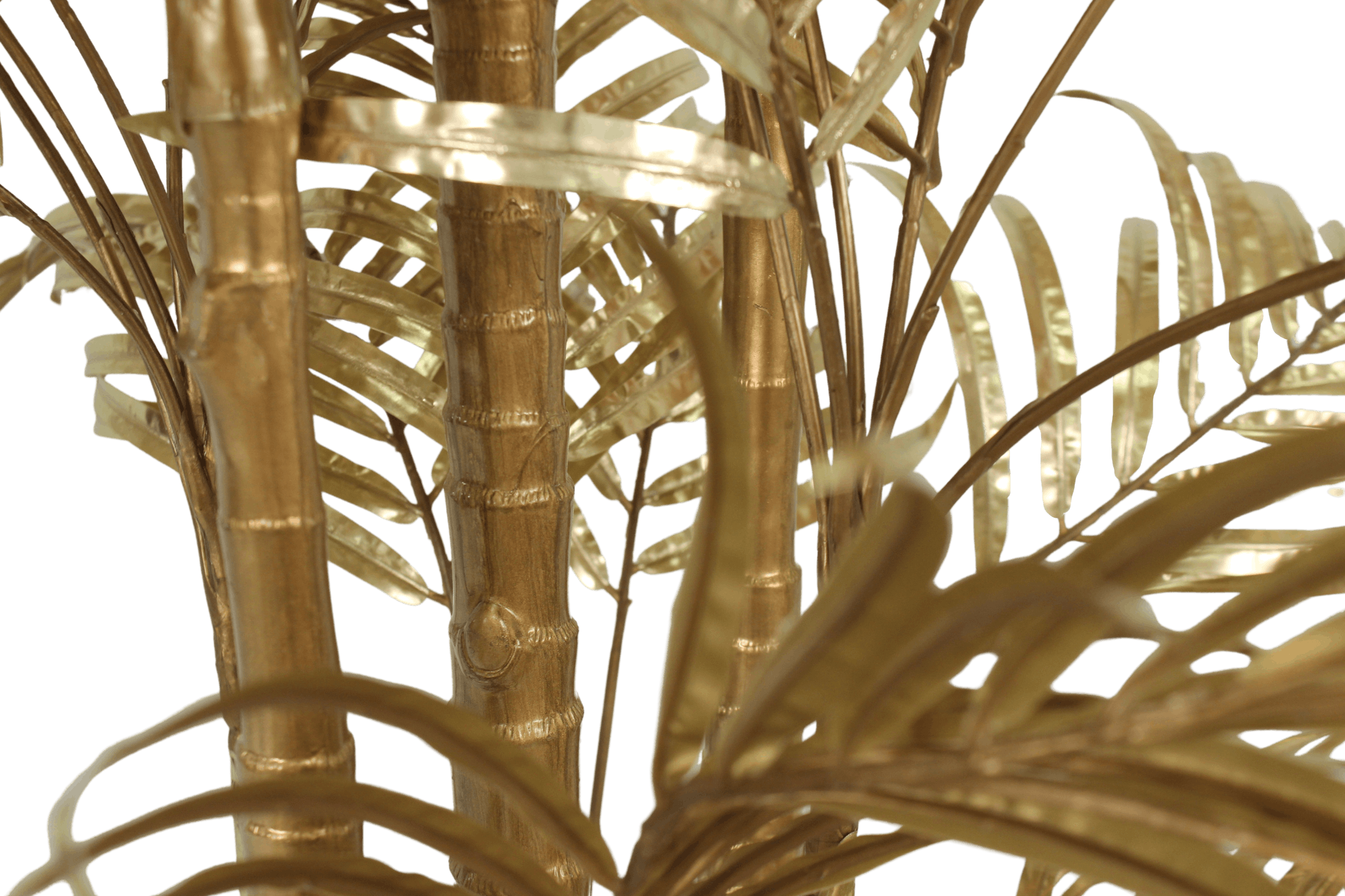 Artificial gold painted palm stems