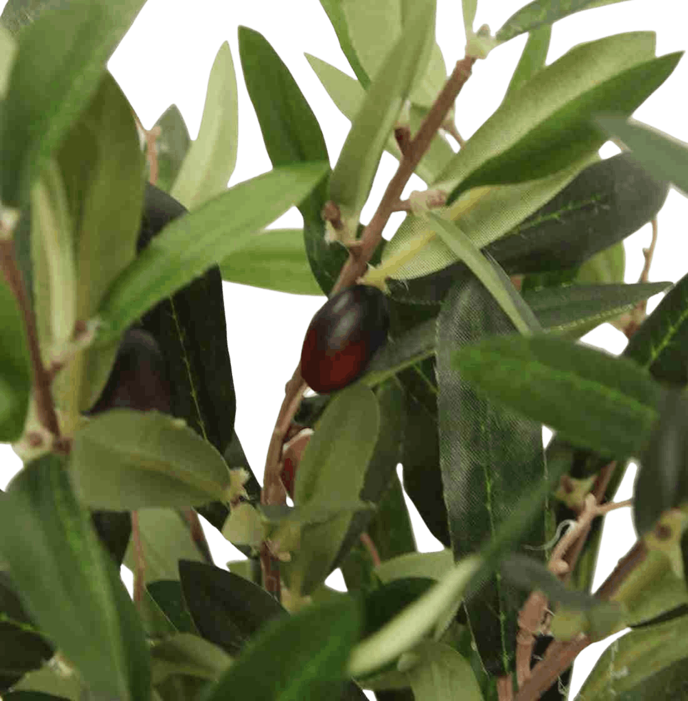 Artificial olive ball tree foliage
