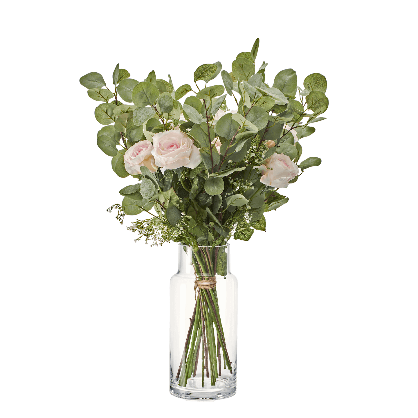 White pink artificial romance bouquet