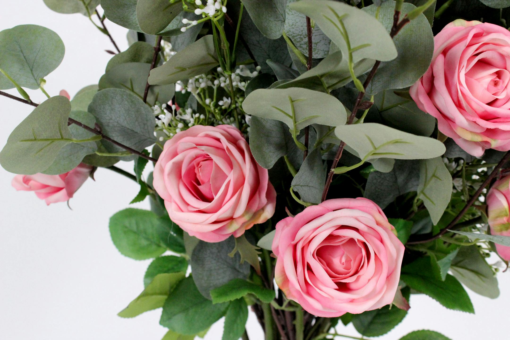 Pink artificial romance bouquet flowers