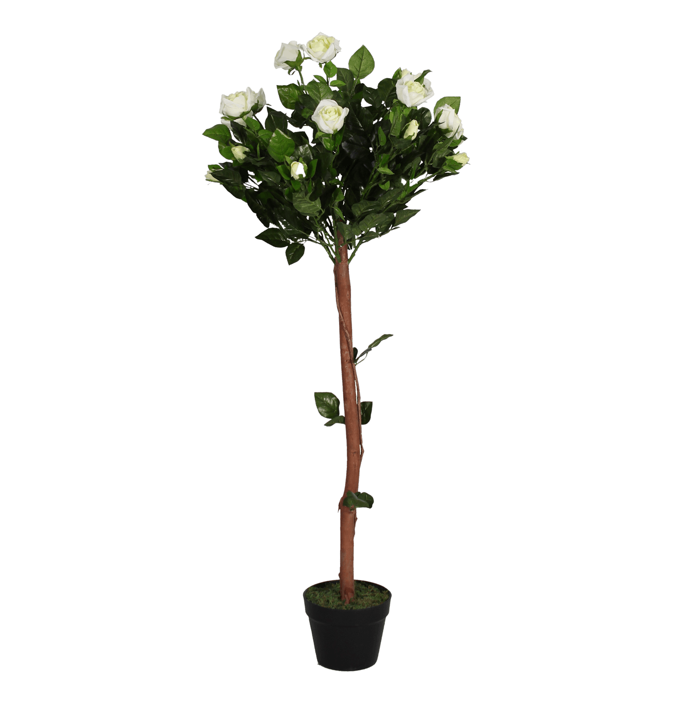 Artificial rose ball tree white