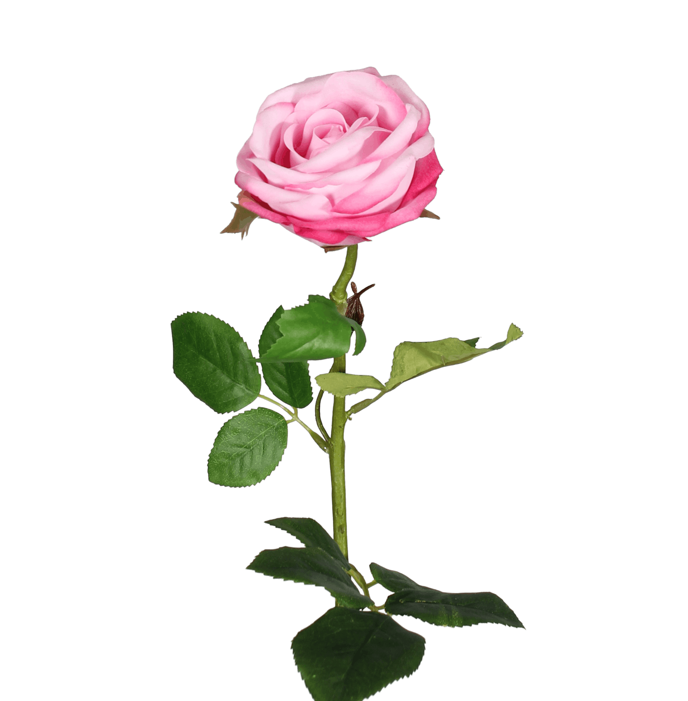 Artificial rose stem light pink