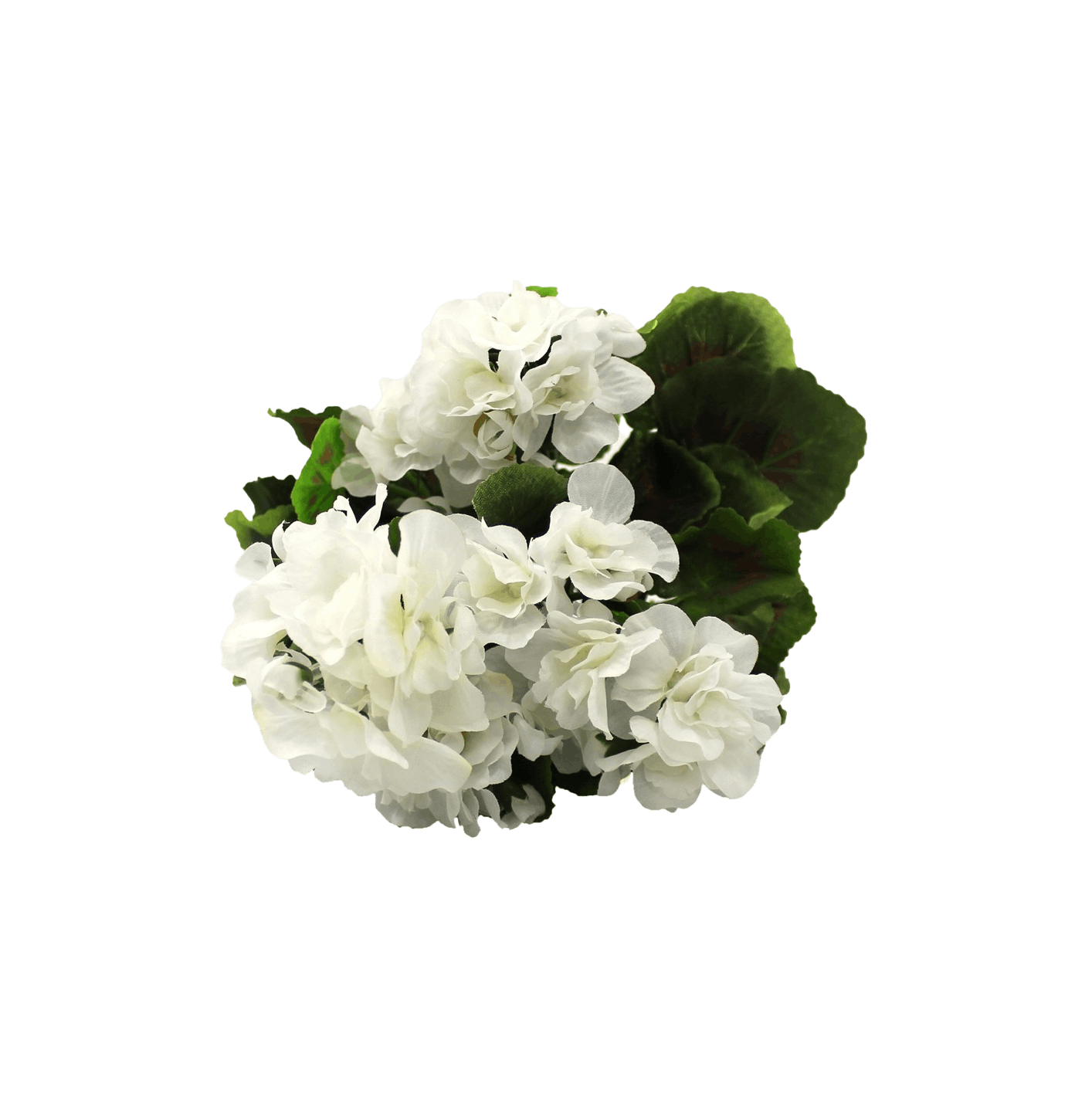 Artificial small geranium bush white