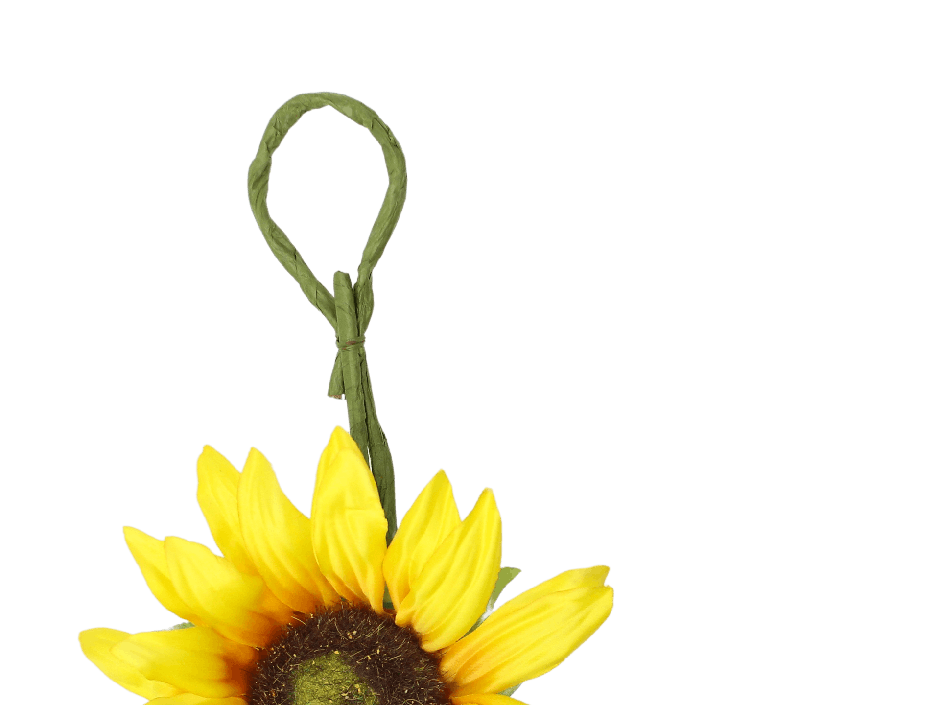 Artificial sunflower garland hoop