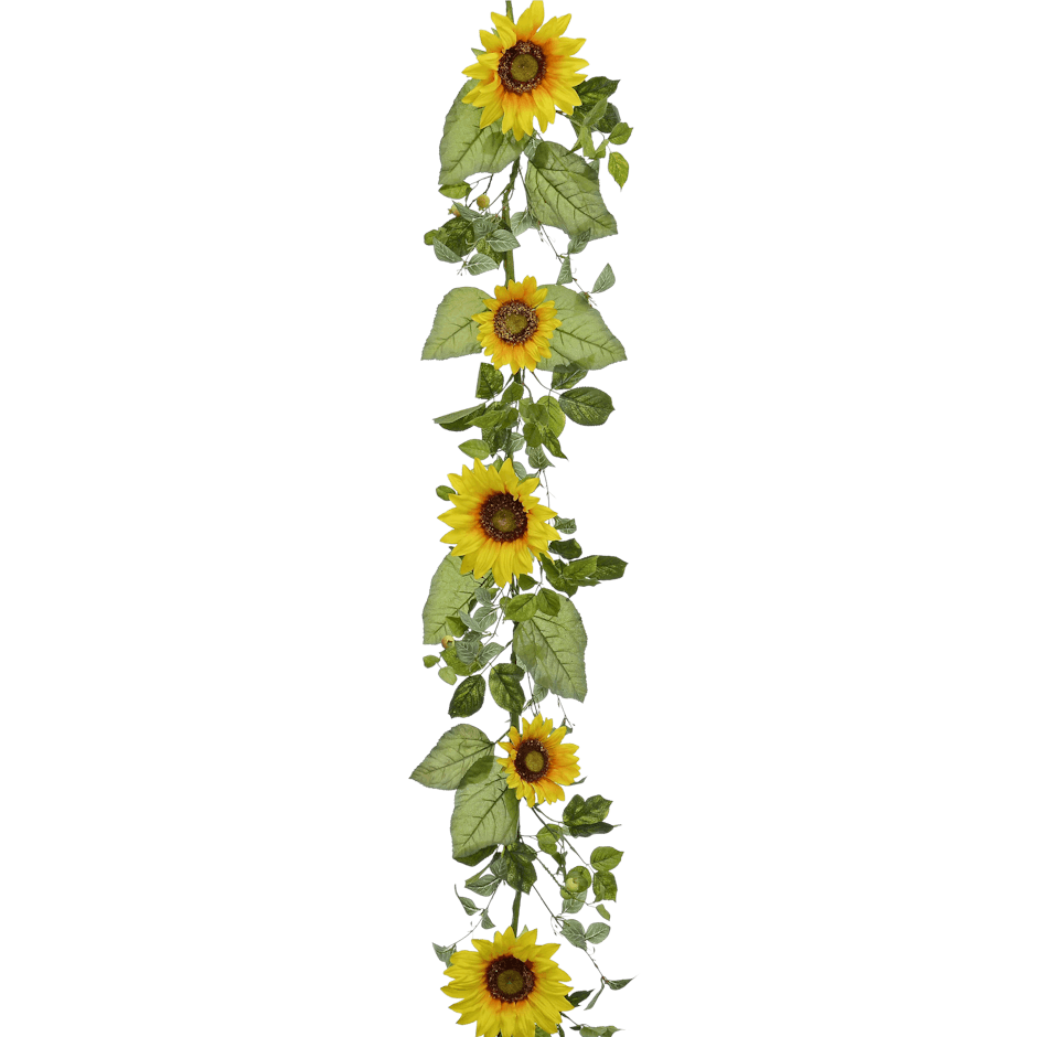 Artificial sunflower garland
