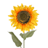 Artificial sunflower stem yellow