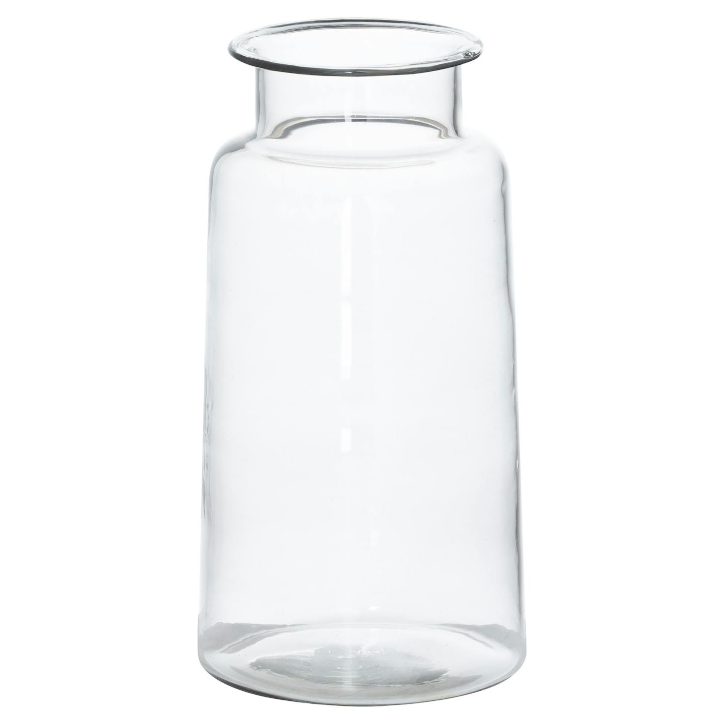 Clear glass urn vase