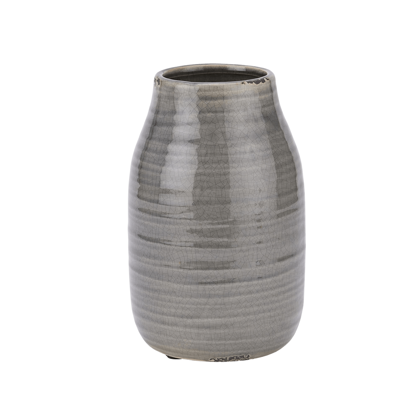 Grey ceramic vase