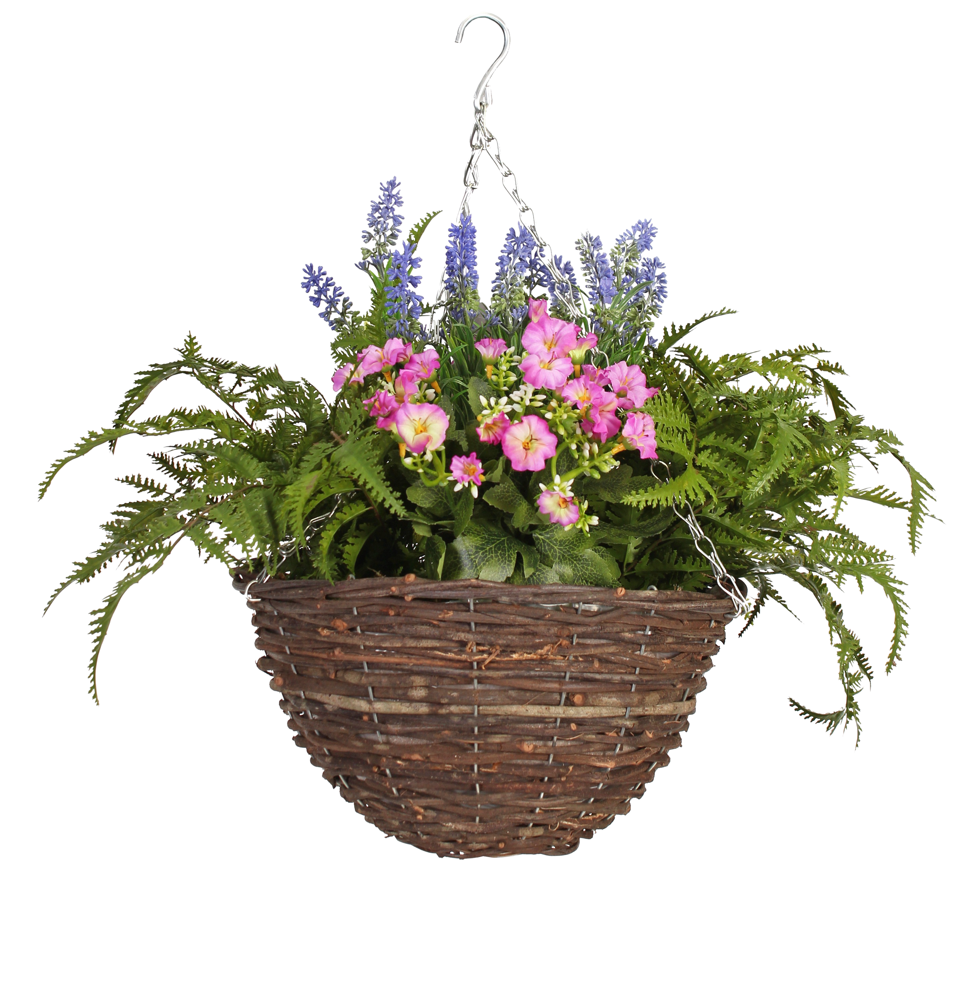 Artificial Wild Flower Hanging Basket | Blooming Artificial