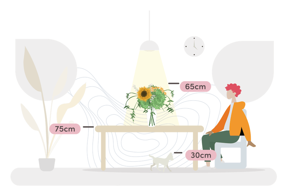 Lazy days bouquet size guide graphic