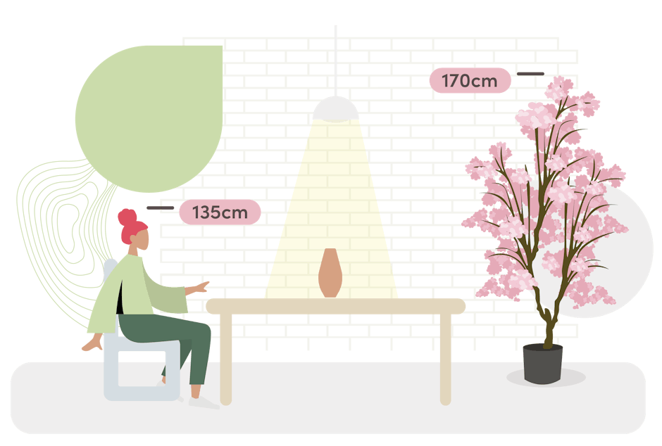 artificial magnolia tree size guide graphic